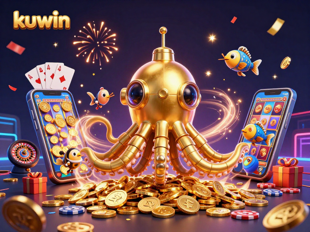 Experience thrilling fun with kuwin as a golden kraken submarine joins the underwater casino adventure!