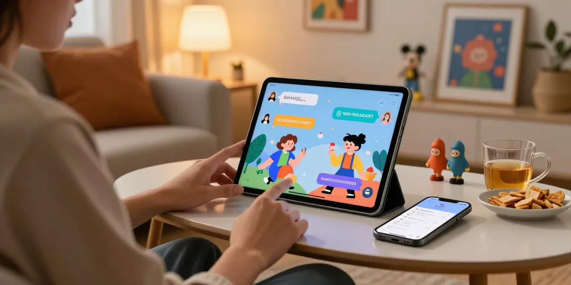 Engaging NSFW AI chat experience in a cozy home setting with animated characters.
