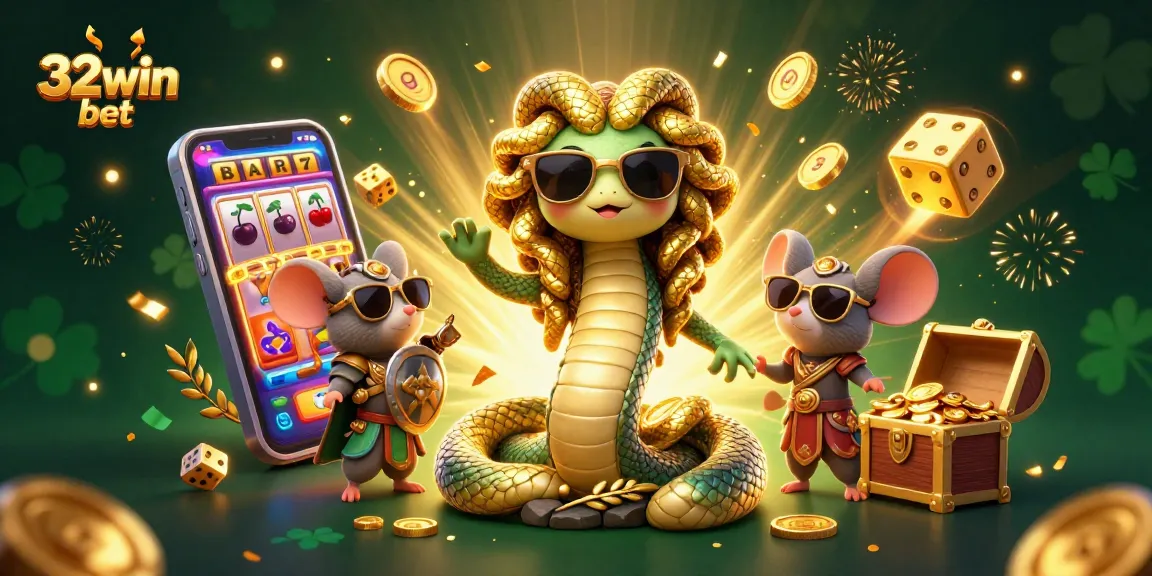 Experience the excitement of 32win bet with dynamic characters and vibrant casino elements in a lively digital scene.