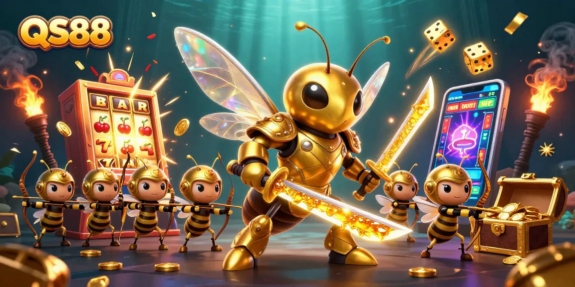 Experience winning with QS88, where a vibrant casino scene meets captivating 3D art and excitement.