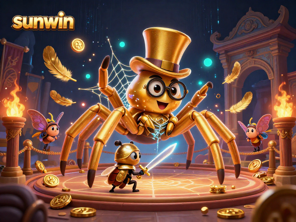 Experience thrilling adventures with sunwin in a vibrant 3D casino scene featuring engaging characters.