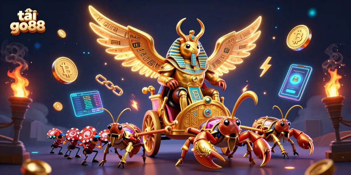 Play exciting games at tải go88, featuring a vibrant 3D illustration with rich casino elements.