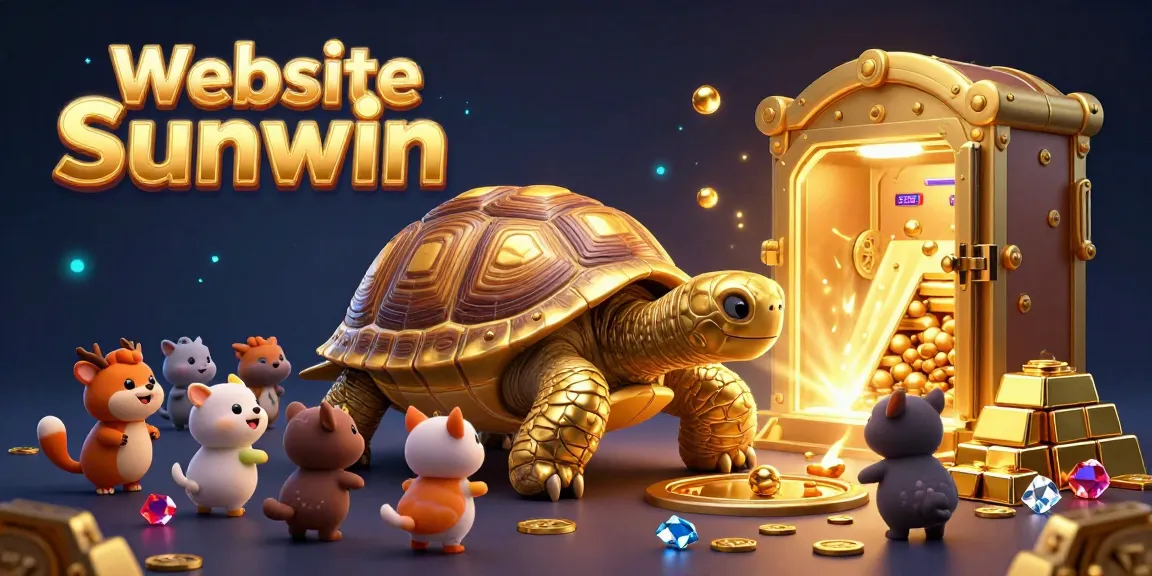 Engage with gaming at Website Sunwin - a vibrant 3D illustration showcasing exciting animations and treasures.