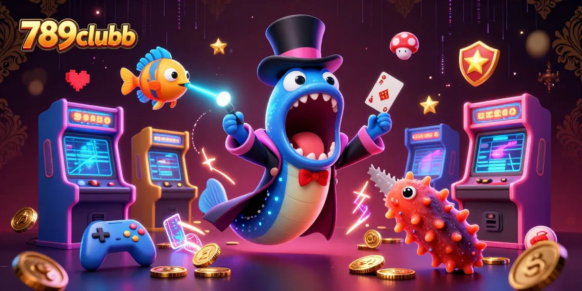 Experience thrilling gameplay with 789clubb as cartoon characters engage in magical casino activities.