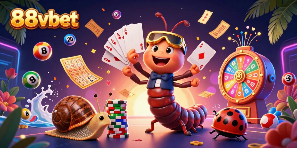 Engage with 88vbet's vibrant gaming world featuring lively characters and dynamic casino elements.